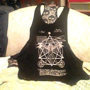 tank top lace back size xl